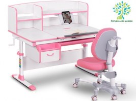 Комплект парта и кресло Mealux EVO-50 (дерево)/розовый